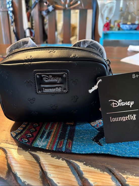 Loungefly Handbags - Loungefly Disney Black Mini Bag with Embossed Mickeys